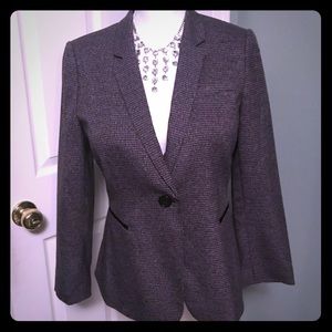 Tahari Purple Tweed Blazer